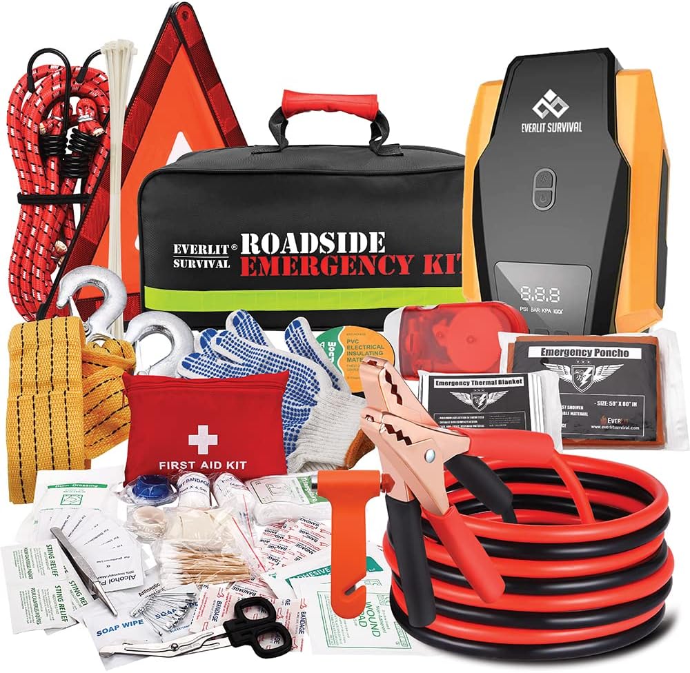 Everlit Survival Car Emergency Roadside Safety Kit
